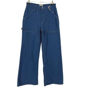 Oliver Logan Chapman Carpenter Wide Straight Jeans Indigo Blue High Rise Size 29